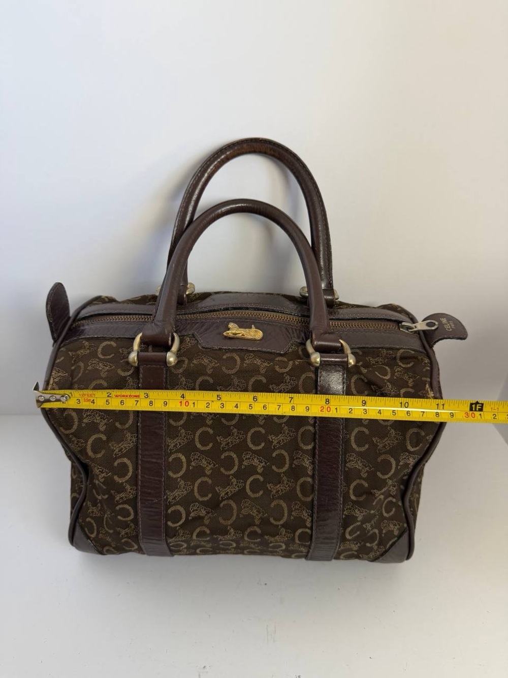 Vintage Old Celine Boston Bag Monogrammed Canvas - Picture 2 of 16